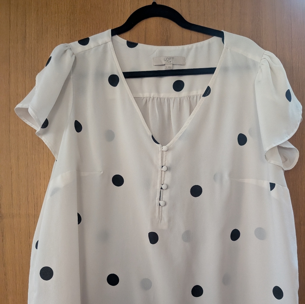 Loft Polka Dot Top